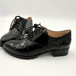 Nine West Black Patent Leather Loafers